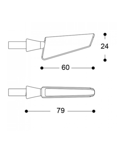 BARRACUDA SQ-LED B-LUX KIERUNKOWSKAZY MOTOCYKLOWE CZERWONE