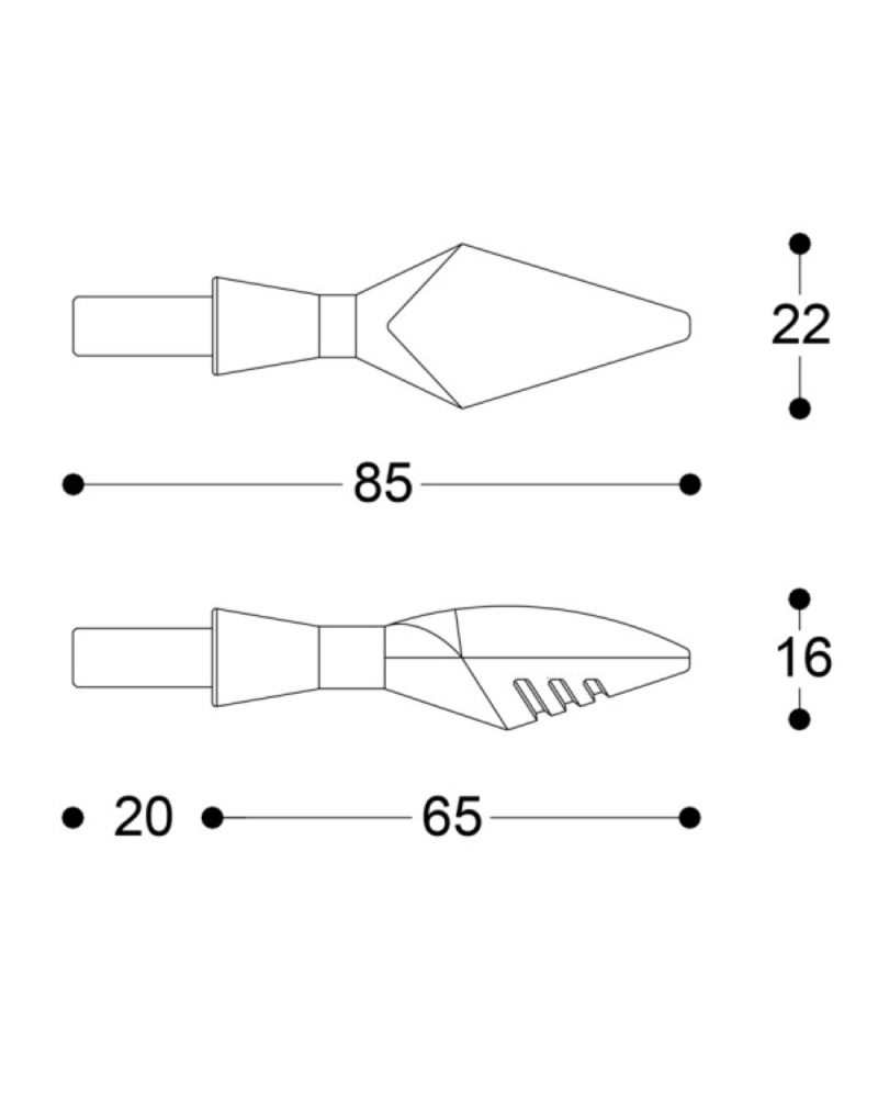 BARRACUDA X-LED B-LUX KIERUNKOWSKAZY MOTOCYKLOWE CZERWONE