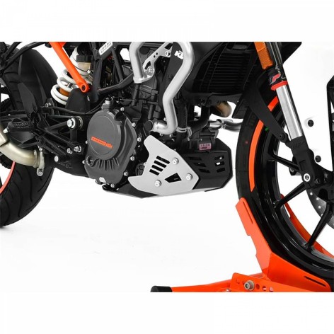 ZIEGER PŁYTA SILNIKA KTM 125 DUKE BJ 2017-21 CZARNO-SREBRNA