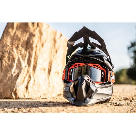 LS2 AURA GOGLE MOTOCYKLOWE OFF-ROAD CROSS QUAD ENDURO ATV CZARNE