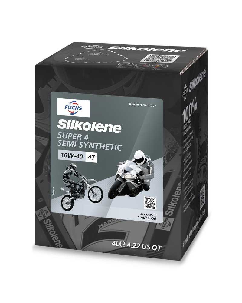 FUCHS SILKOLENE SUPER 4 10W40 OLEJ MOTOCYKLOWY SILNIKOWY PÓŁSYNTETYCZNY 4L