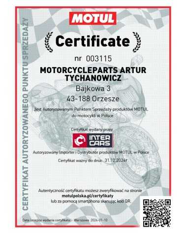 MOTUL 510 2T OLEJ MOTOCYKLOWY SILNIKOWY PÓŁSYNTETYCZNY 1L