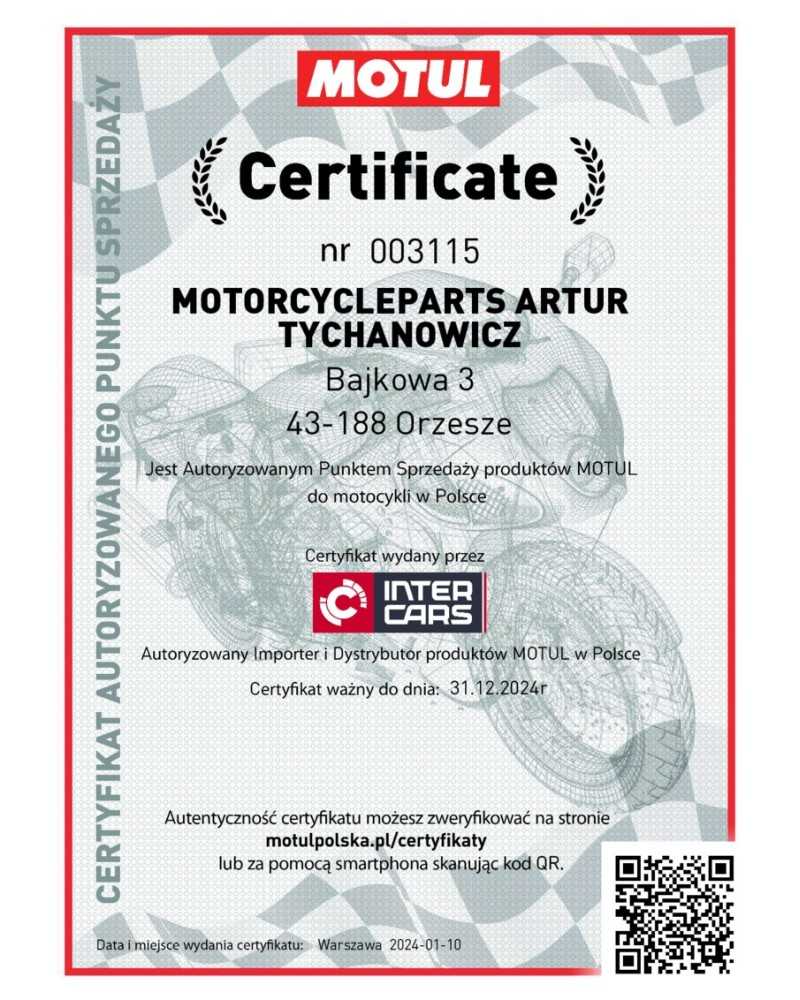 MOTUL 5100 10W40 4T OLEJ MOTOCYKLOWY SILNIKOWY PÓŁSYNTETYCZNY 1L