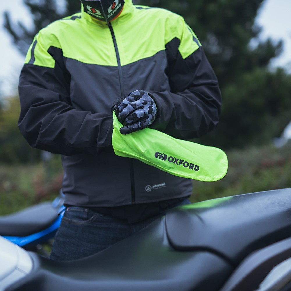 OXFORD RAINSEAL NAKŁADKI PRZECIWDESZCZOWE NA RĘKAWICE FLUO/ŻÓŁTE