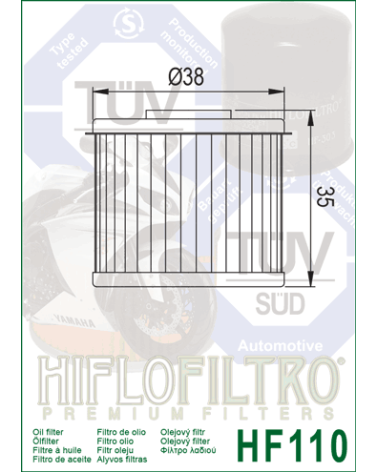HIFLOFILTRO HF110 FILTR OLEJU