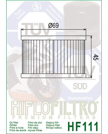 HIFLOFILTRO HF111 FILTR OLEJU