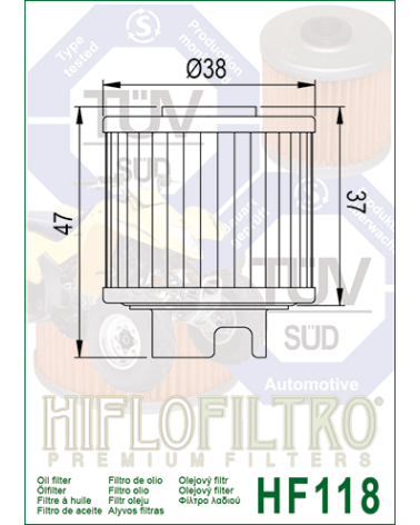 HIFLOFILTRO HF118 FILTR OLEJU