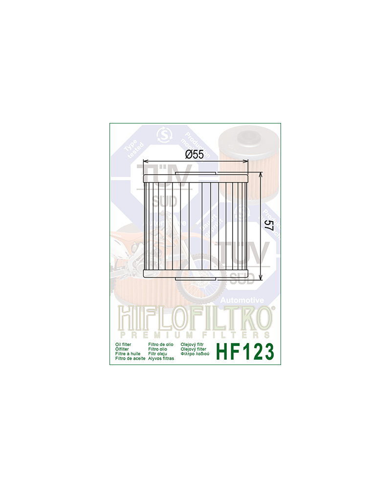 HIFLOFILTRO HF123 FILTR OLEJU