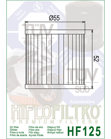 HIFLOFILTRO HF125 FILTR OLEJU