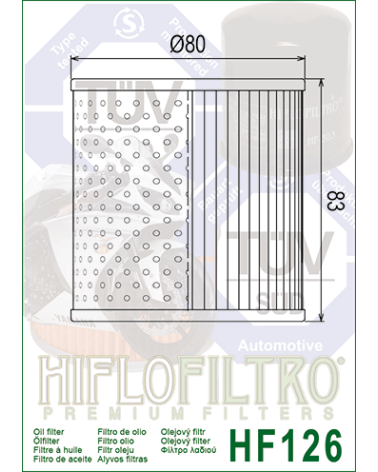 HIFLOFILTRO HF126 FILTR OLEJU