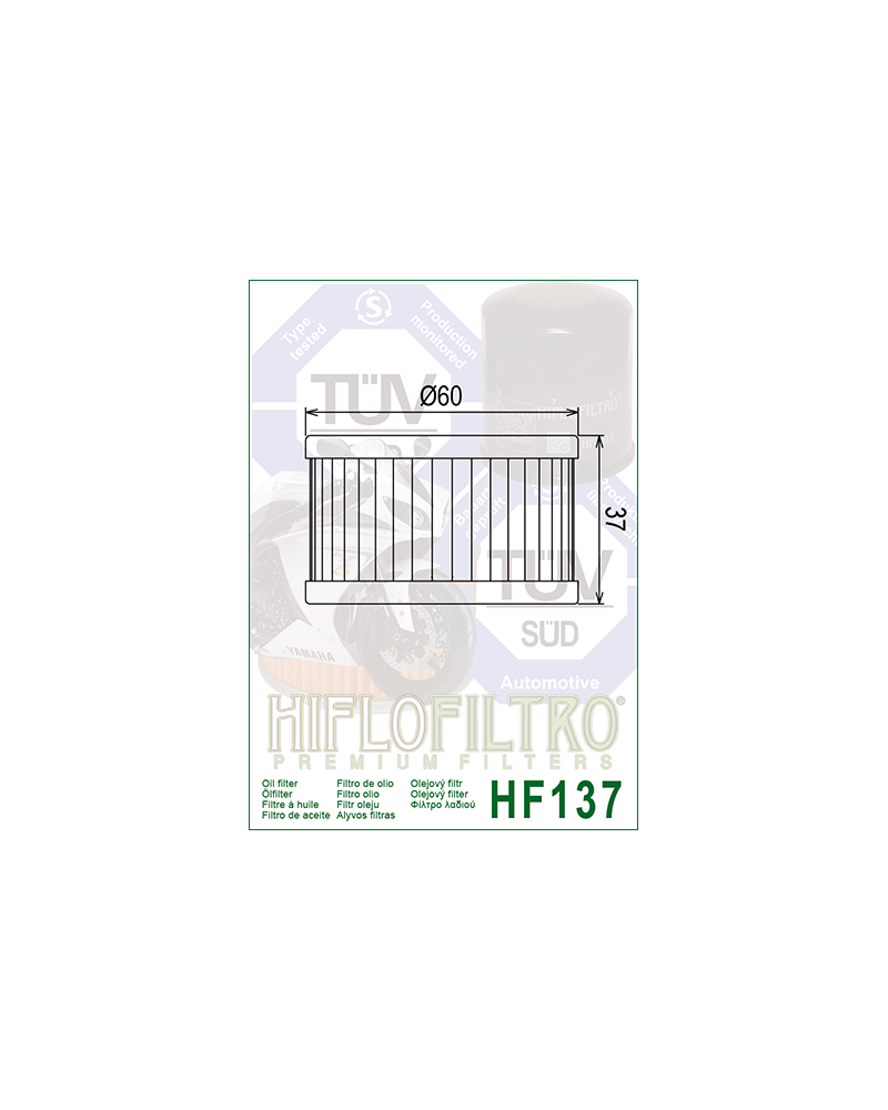 HIFLOFILTRO HF137 FILTR OLEJU