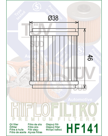 HIFLOFILTRO HF141 FILTR OLEJU