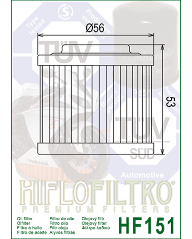 HIFLOFILTRO HF151 FILTR OLEJU