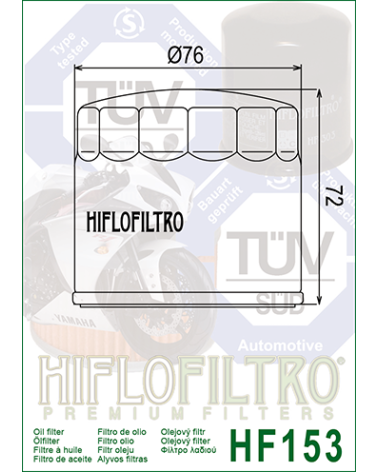 HIFLOFILTRO HF153 FILTR OLEJU