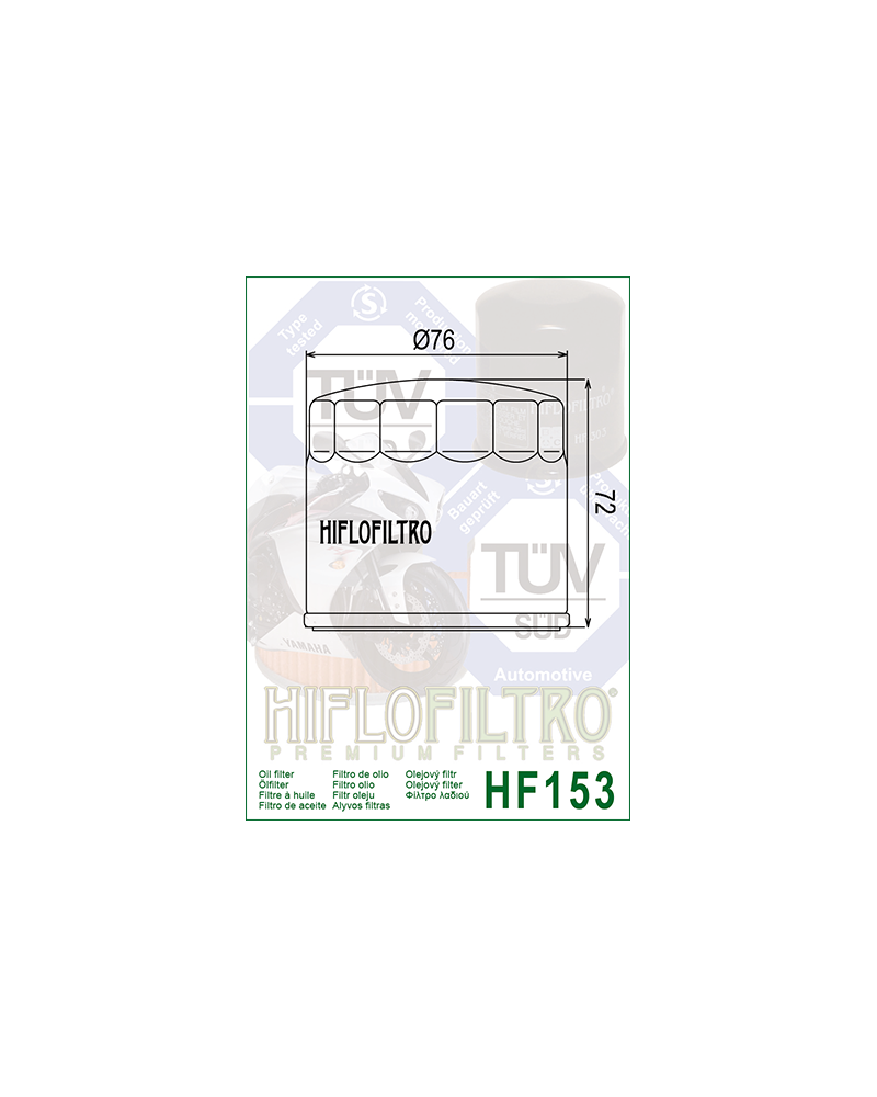 HIFLOFILTRO HF153 FILTR OLEJU