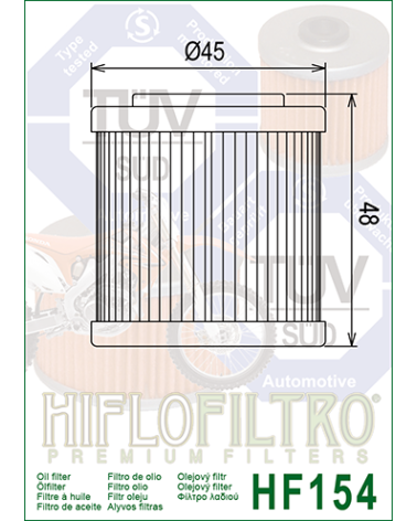 HIFLOFILTRO HF154 FILTR OLEJU